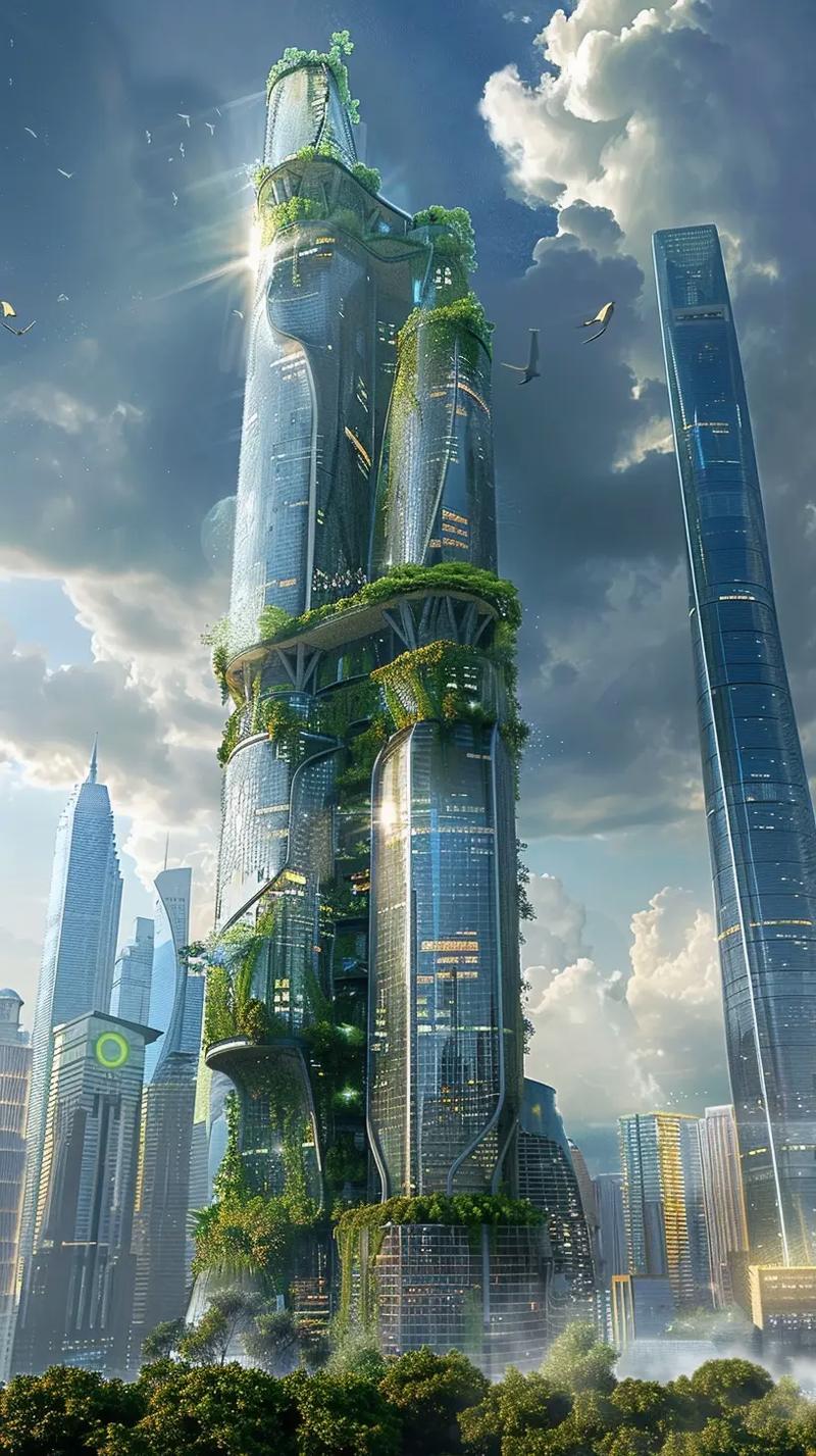 2024中国未来科技建筑城市发展变化景象,高楼大厦繁华都市梦